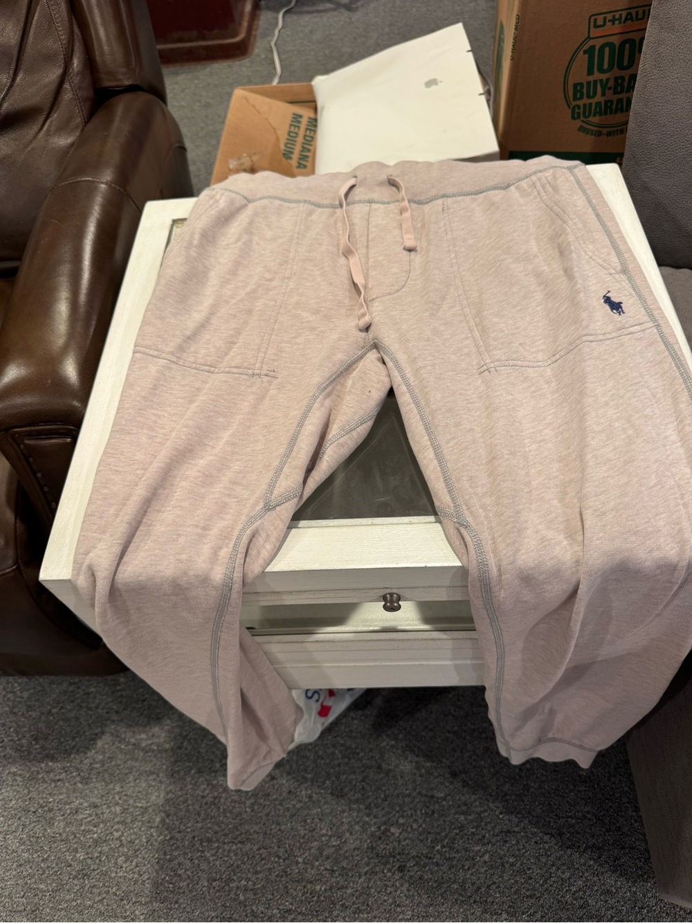 Ralph Lauren Light Pink Kids Jogger Sweatpants